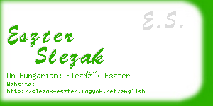 eszter slezak business card